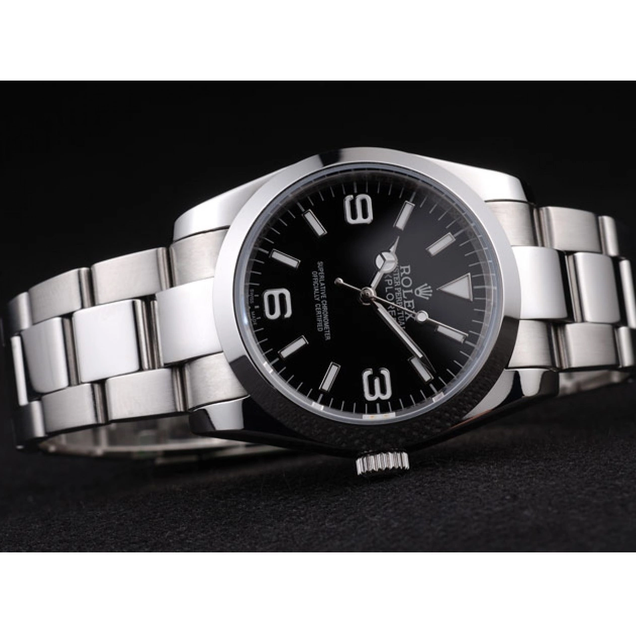 Best AAA Replica Sites Black 98087 Stainless Rolex Polished Explorer Steel Dial 0612